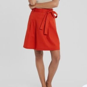 Banana Republic Tie Waist Linen Blend A-Line Skirt, Size 12